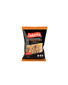 Delightful Frozen Crispy Coated Cooked Chicken Fillet 120g