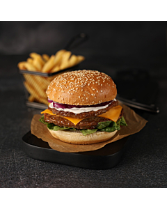 Caterfood Select Frozen 80% Seasoned Beef Burger 4oz