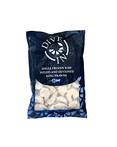 Aquahawk Frozen Raw Peeled & Deveined King Prawns