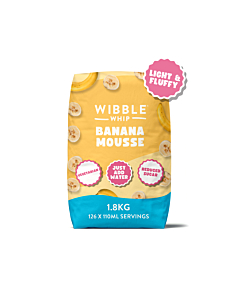 Wibble Foods Banana Flavour Mousse Reduced Sugar Mix