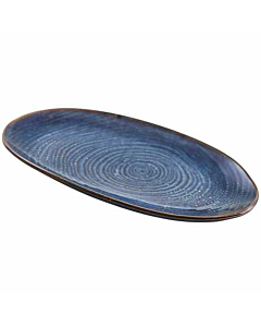 Terra Porcelain Aqua Blue Organic Platter 31cm