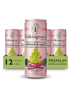 Folkingtons Sparkling Rhubarb & Apple Cans