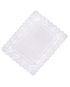 White Lace Paper Tray Covers 25cm x 36cm