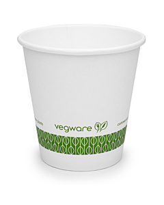 Vegware Compostable 6oz White Single Wall Cup