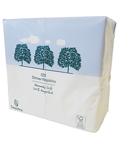 Swantex Recycled White Dinner Napkins