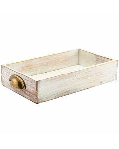 White Wash Acacia Wood Display Drawer GN 1/3