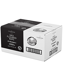 Caterfood Select Frozen Floured White Pre-Sliced Baps 5inch