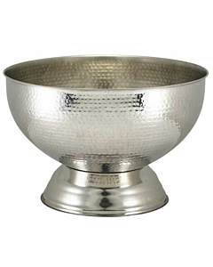 Hammered Stainless Steel Champagne Bowl 36cm
