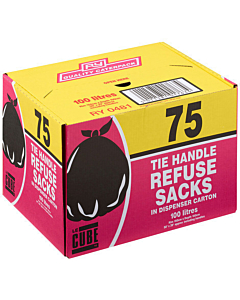 Le Cube Tie Handle Refuse Sacks In Dispenser Box