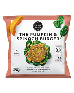 Strong Roots Frozen Pumpkin & Spinach Burger