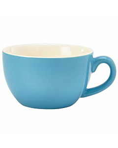 Genware Porcelain Blue Bowl Shaped Cup 25cl/8.75oz