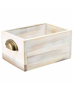 GenWare White Wash Acacia Wood Display Drawer 21.5 x 15 x 11