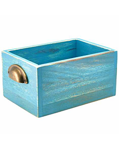 GenWare Blue Wash Acacia Wood Display Drawer 21.5 x 15 x 11c