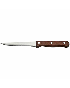 Steak Knife Dark Wood Handle Full Tang (Dozen)