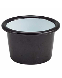 Enamel Ramekin Black 7cm Dia 90ml/3.2oz