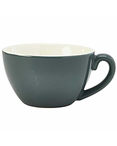 Genware Porcelain Grey Bowl Shaped Cup 34cl/12oz