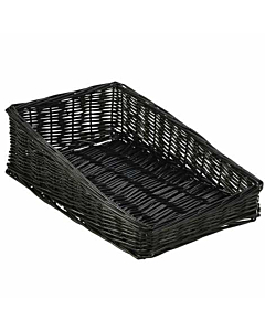 Wicker Display Basket Black 40X25X12cm