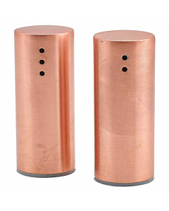 Copper Plated Straight Sided Salt & Pepper Set 7.5cm