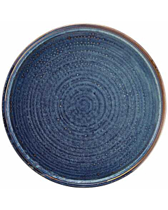 Terra Porcelain Aqua Blue Low Presentation Plate 25cm