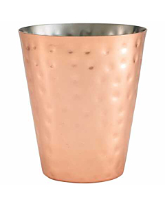 Hammered Copper Plated Conical Serving Cup 9 x 10cm