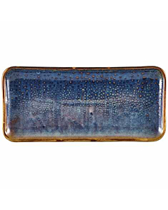 Terra Porcelain Aqua Blue Narrow Rectangular Platter 27 x 12