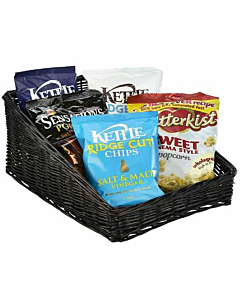 Wicker Display Basket Black 46X36X20cm