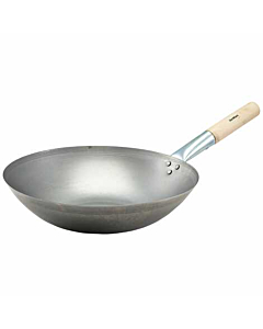 Black Iron Wok Flat Base 14"/35.6cm