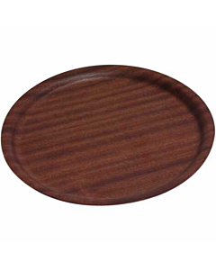 Non-Slip Darkwood Round Tray 27cm Dia