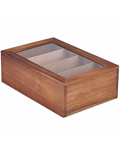 Acacia Wood Tea Box 30X20X10cm