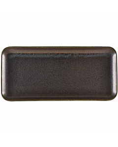 Terra Porcelain Black Narrow Rectangular Platter 36 x 16.5cm