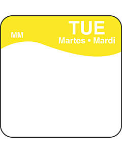 DayMark Removable Tuesday Food Labels