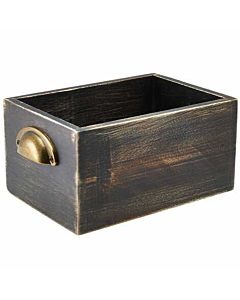 GenWare Black Wash Acacia Wood Display Drawer 21.5 x 15 x 11