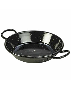 Black Enamel Miniature Paella Pan 12cm
