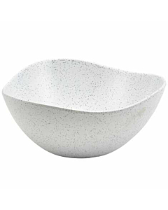 White Granite Melamine Triangular Buffet Bowl 25cm