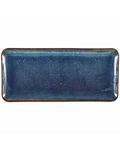 Terra Porcelain Aqua Blue Narrow Rectangular Platter 36 x 16