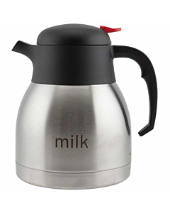 Milk Inscribed St/St Vacuum Push Button Jug
