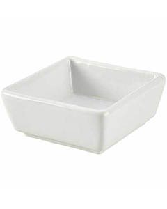 Genware Porcelain Square Dish 8.5 x 3.5cm/3.25 x 1.4"
