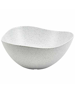 White Granite Melamine Triangular Buffet Bowl 28cm