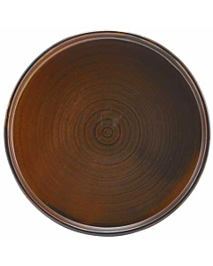 Terra Porcelain Rustic Copper Low Presentation Plate 18cm