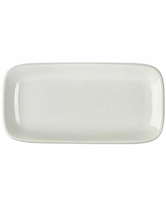 Genware Porcelain Rounded Rectangular Plate 24.5 x 12.5cm/9.