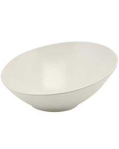 White Melamine Slanted Buffet Bowl 21 x 20 x 10cm