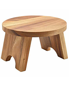 Acacia Wood Round Buffet Riser 25cm