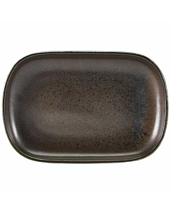 Terra Porcelain Black Rectangular Plate 24 x 16.5cm