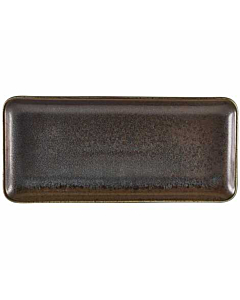 Terra Porcelain Black Narrow Rectangular Platter 30 x 14cm