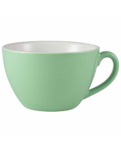 Genware Porcelain Green Bowl Shaped Cup 34cl/12oz