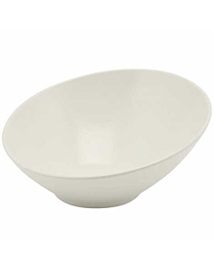 White Melamine Slanted Buffet Bowl 30X29X13cm