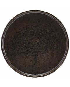 Terra Porcelain Black Low Presentation Plate 18cm