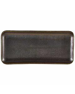 Terra Porcelain Black Narrow Rectangular Platter 27 x 12.5cm