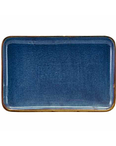 Terra Porcelain Aqua Blue Rectangular Platter 30 x 20cm