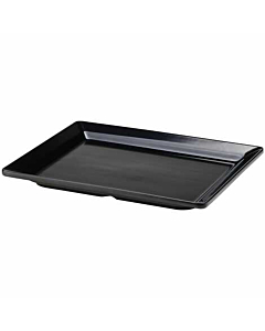 Black Melamine Platter GN 1/2 Size 32 X 26cm